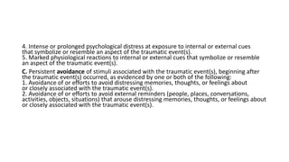 Distressing Event L11-Trauma and Stressor Related Disorders AND Dissociative Disorders-1.pptx