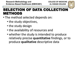 L11 data collection methods and instruments | PPTX
