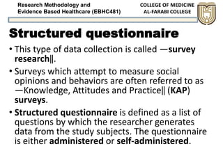 L11 data collection methods and instruments | PPTX