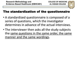 L11 data collection methods and instruments | PPTX | Education