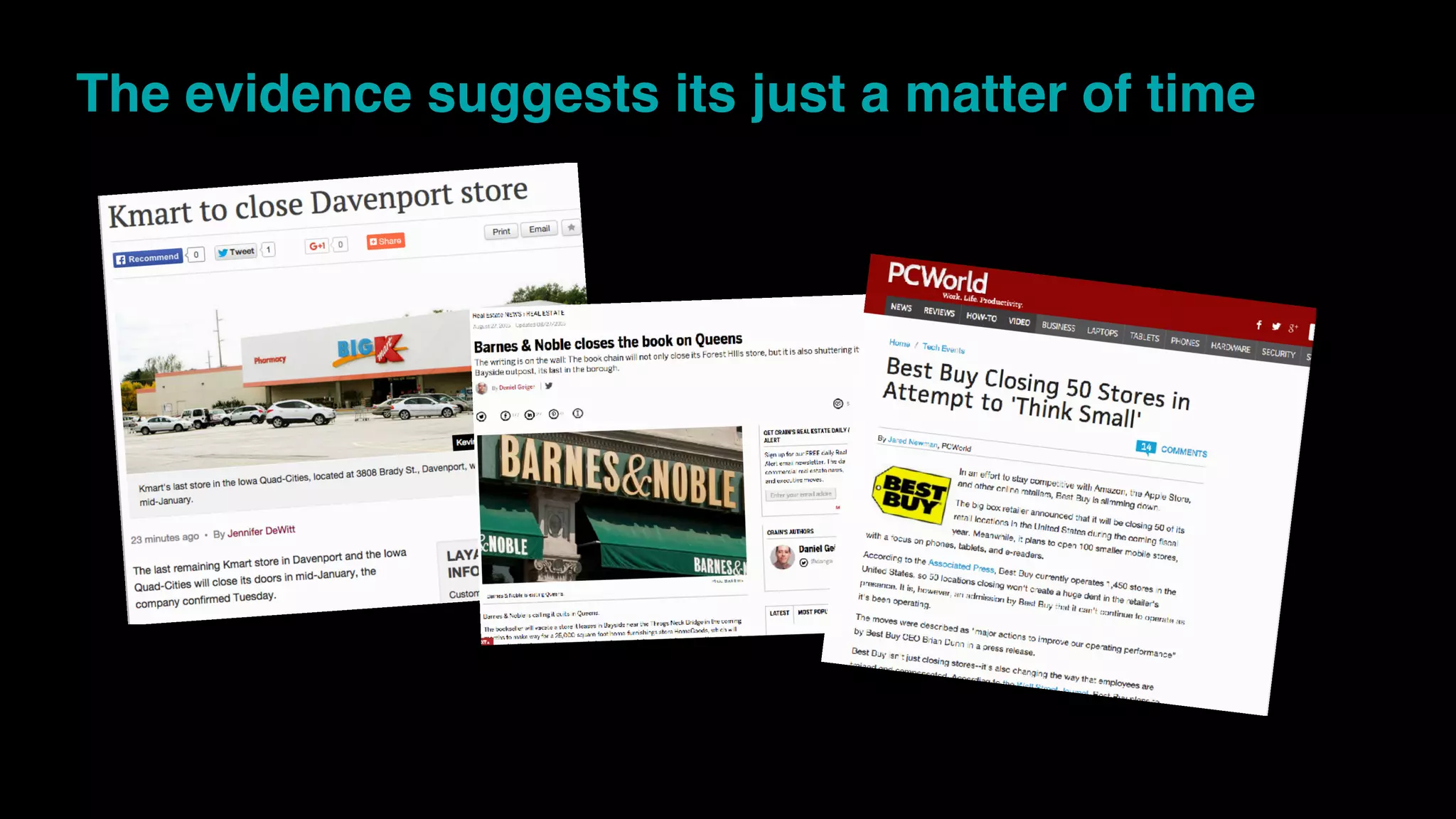 The evidence suggests its just a matter of time
 