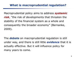 slide of Macroprudential regulation for EMB | PDF