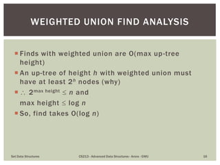Set Operations - Union Find and Bloom Filters | PPTX