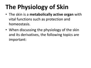 Interdigitate with epidermis, upward projection of dermis is dermal papillaeRete ridges: the downward ridges of epidermis is the rete ridges, which allow adhesion between dermis & epidermis as it increases the surface area between themCells & fibers of dermis Collagen fibers:  make 70-80% of dermis dry weightCompose of thinner fibrils packed in bundlesMade of 3 polypeptide chainsContain proline, hydroxyproline, glycinIts tensile strenth prevent tearing when skin is stretchedReticulin fibers: are fine collagen fibers