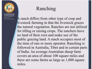 Types Ofr Ranches Lecture 12 Types of farming system | PDF