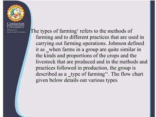 Lecture 12 Types of farming system | PDF