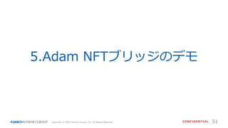 51
CONFIDENTIAL
Copyright © GMO Internet Group, Inc. All Rights Reserved.
5.Adam NFTブリッジのデモ
 