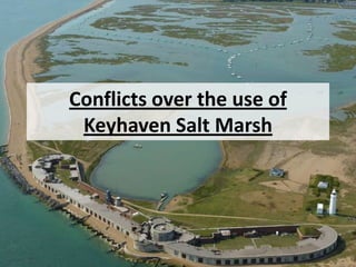 Conflicts over the use of
Keyhaven Salt Marsh
 