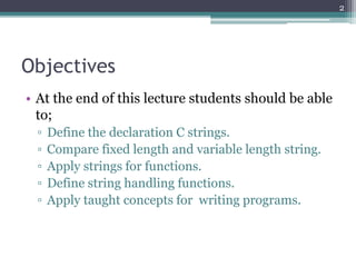 COm1407: Character & Strings | PPT
