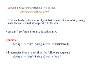 L13 string handling(string class)