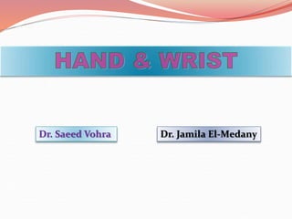 Dr. Saeed Vohra Dr. Jamila El-Medany
 