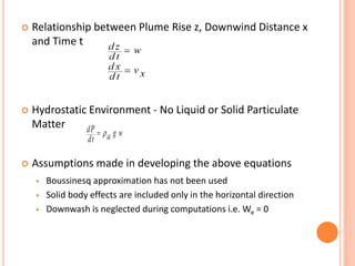 L13 Plume Rise, types, methods, applications | PPTX