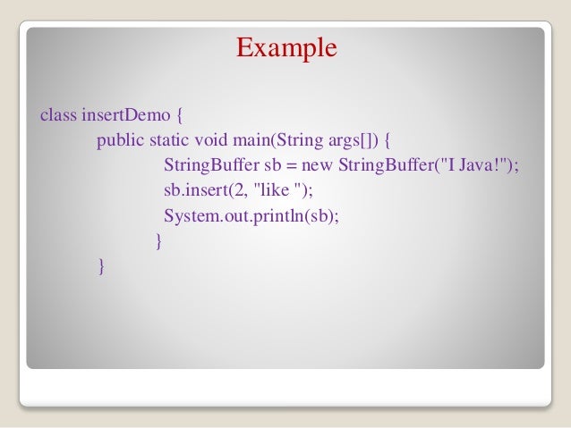 L14 string handling(string buffer class)