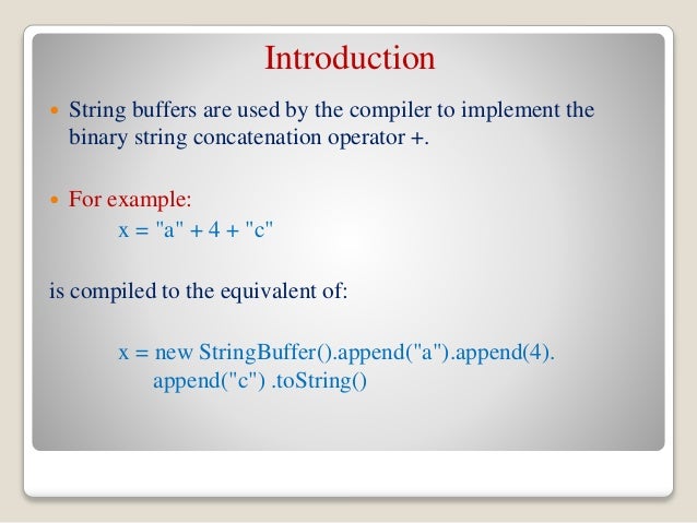 L14 string handling(string buffer class)