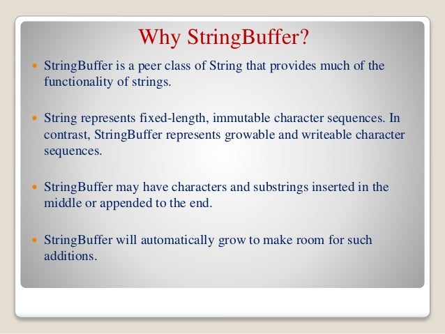 L14 string handling(string buffer class)