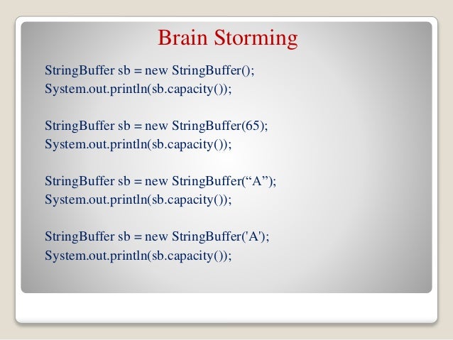 L14 string handling(string buffer class)