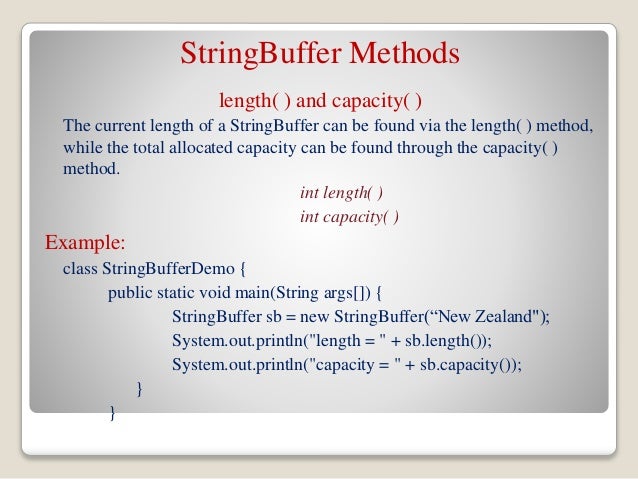 L14 string handling(string buffer class)