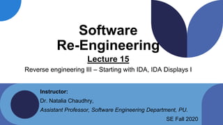 Software Re-engineering: Reverse Engineering part 3.pdf