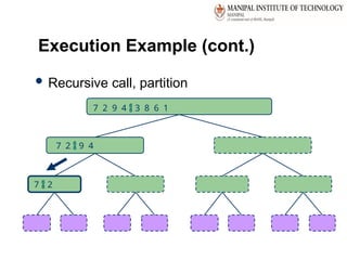 34
Execution Example (cont.)
 Recursive call, partition
7 2  9 4
7  2
7 2 9 4  3 8 6 1
 