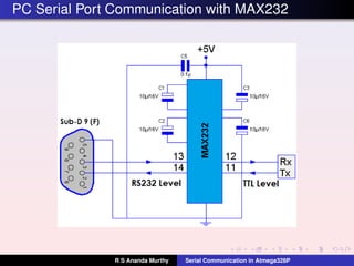 PC Serial Port Communication with MAX232
R S Ananda Murthy Serial Communication in Atmega328P
 