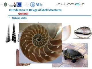 • Natural shells
Introduction to Design of Shell Structures
General
 