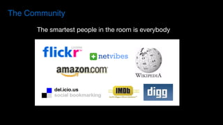 The Community
The smartest people in the room is everybody
 