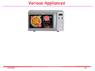12/9/2024 101
Various Appliances
 