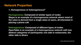 Common law for assessing the value of communication networks
Source: Benedict Evans slide deck
Network Properties
Reed’s L...