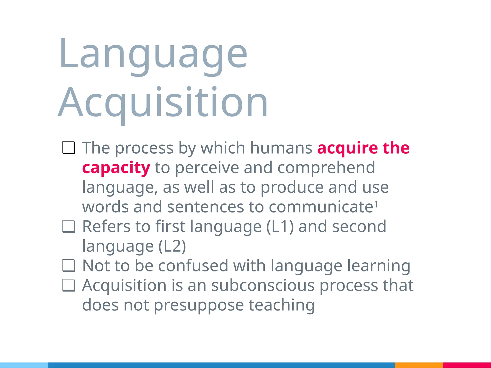 Stages of First Language Acquisition_Meeting 2 | PPTX