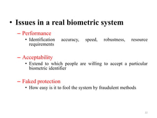 Basic of Biometrics Technology  Slide 22