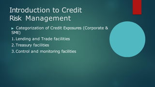Credit Risk Management lecture notes presentation | PPTX