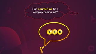 Can counter ion be a
complex compound?
 