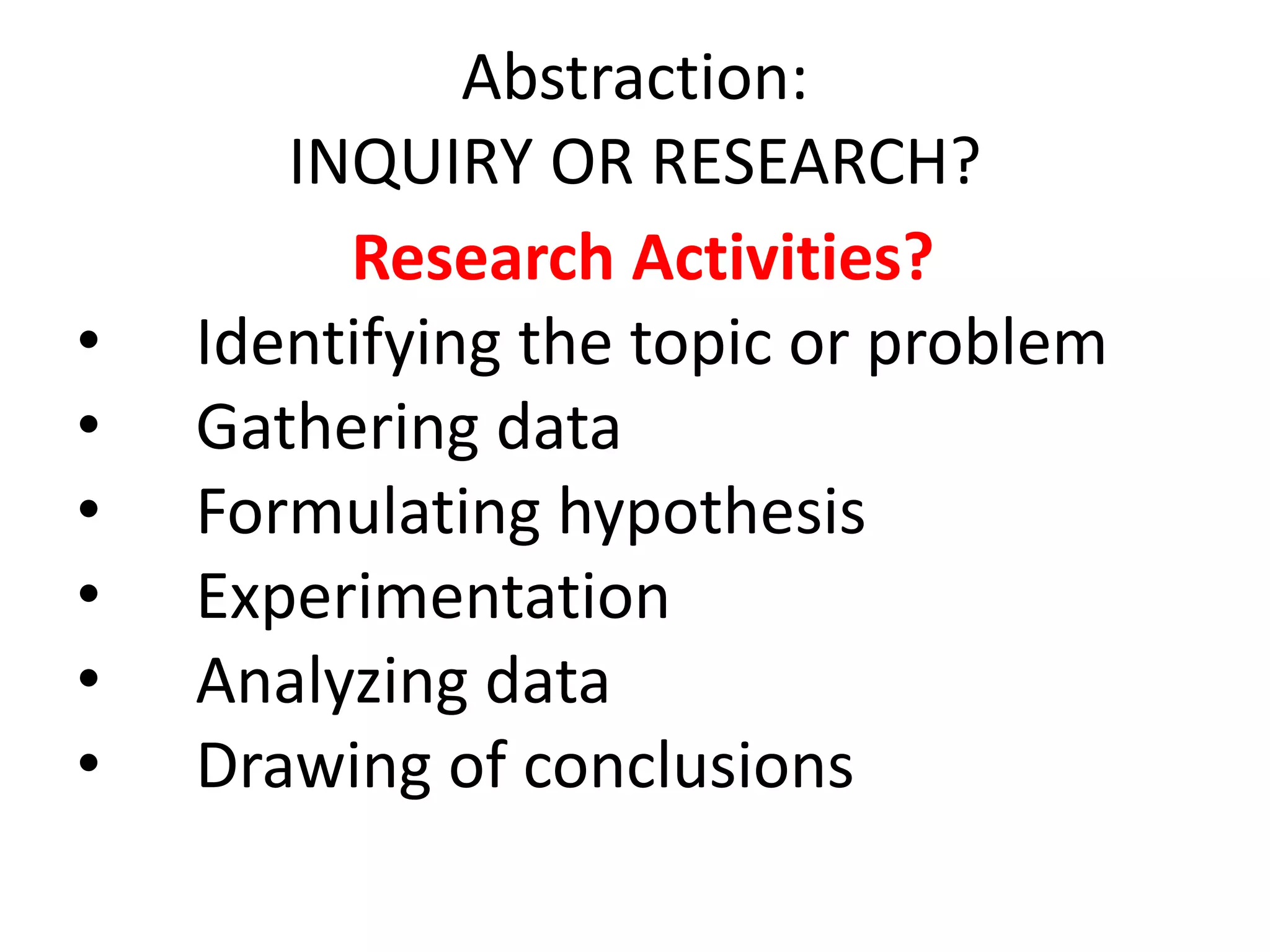 L1 inquiry vs research | PPTX