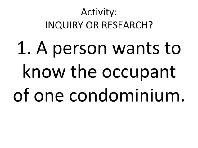 L1 inquiry vs research | PPTX | Educational Assessment | Education