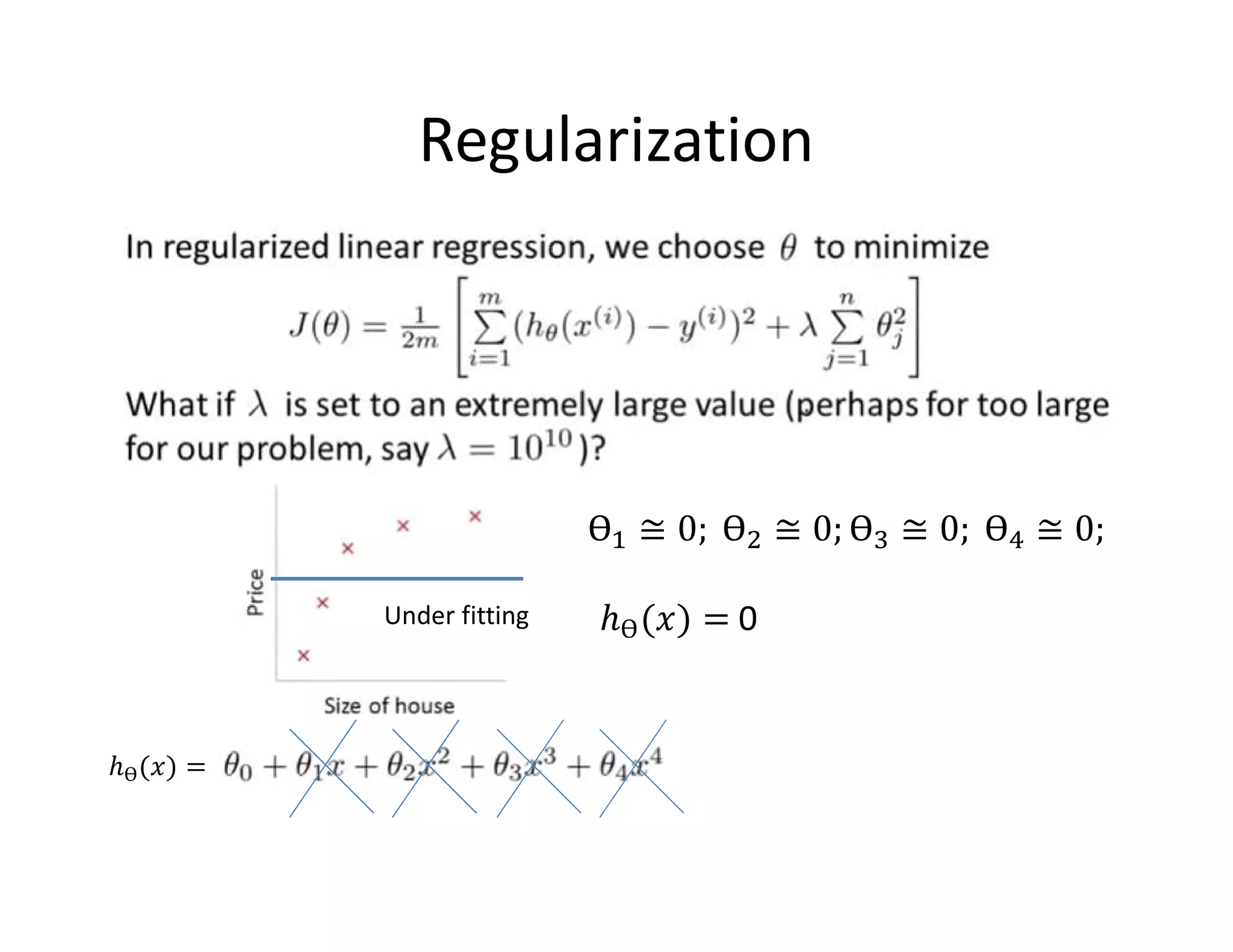 Regularization
Ɵ
0
Under fitting
 