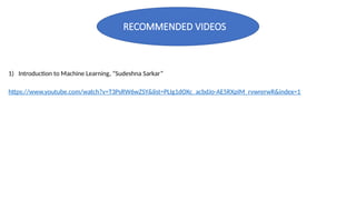 Lecture 1 introduction to machine learning | PPTX
