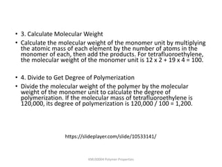 INTRODUCTION TO POLYMER AND THE BASIC UNDERSTANDINGS | PDF