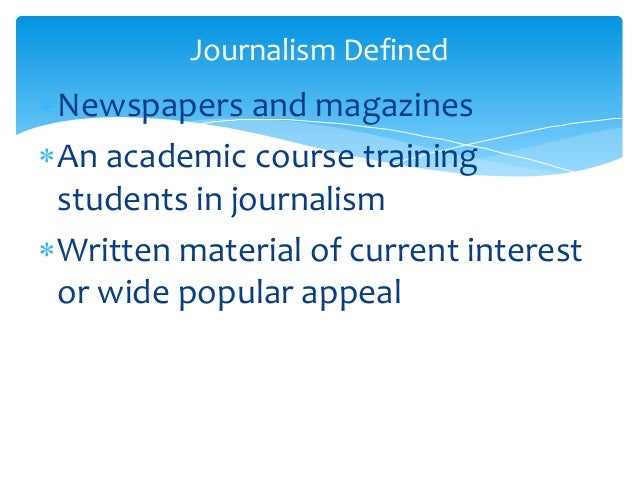 L1 journalism
