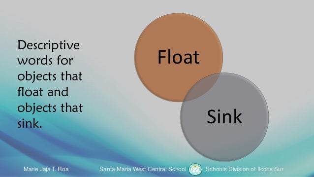 Materials That Float And Sink