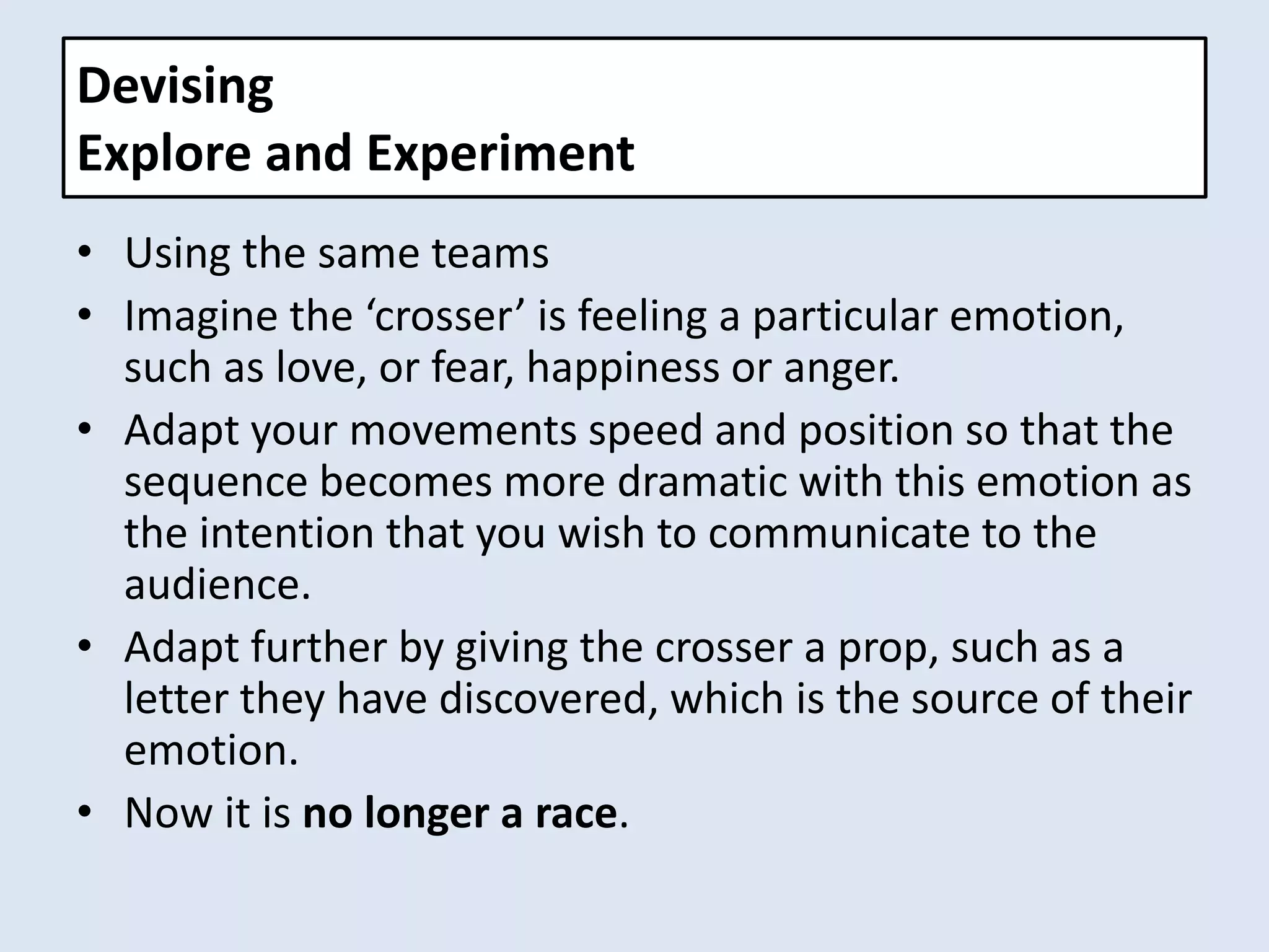 L1 Physical Theatre: Skills | PPTX