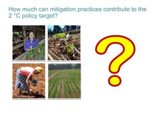 Will sustainable intensification help us avoid exceeding 2 °C?