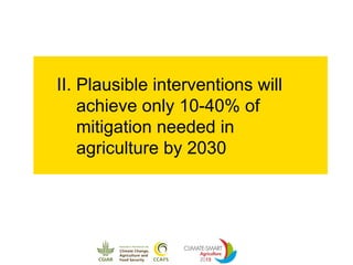 Will sustainable intensification help us avoid exceeding 2 °C?