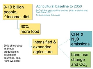 Will sustainable intensification help us avoid exceeding 2 °C?