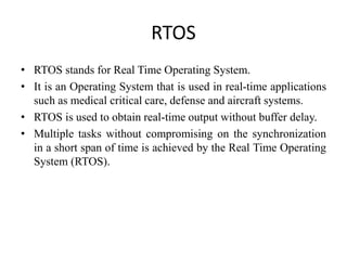 TOS based Embedded system design and development | PPTX
