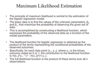conditional probablity in logistic regression | PPTX | Physics | Science