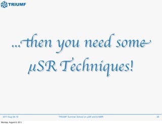 Methods of Muon Spin Rotation/Relaxation/Resonance (muSR) | PDF