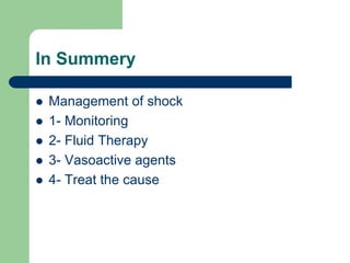 Diagnosis and Management of shock all treatment | PPT