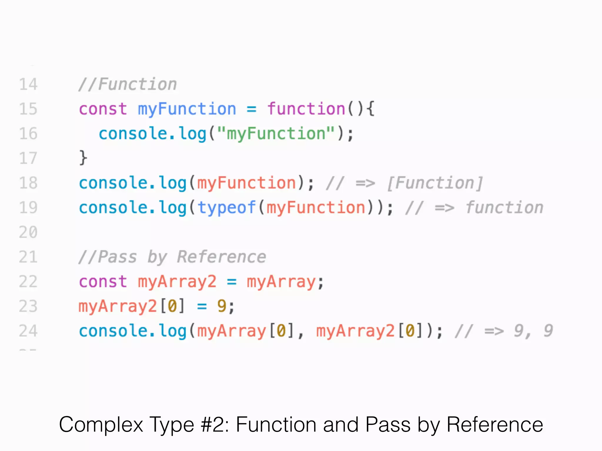 Primitive Type #2: Null, Undeﬁned, and Reference by Value
 