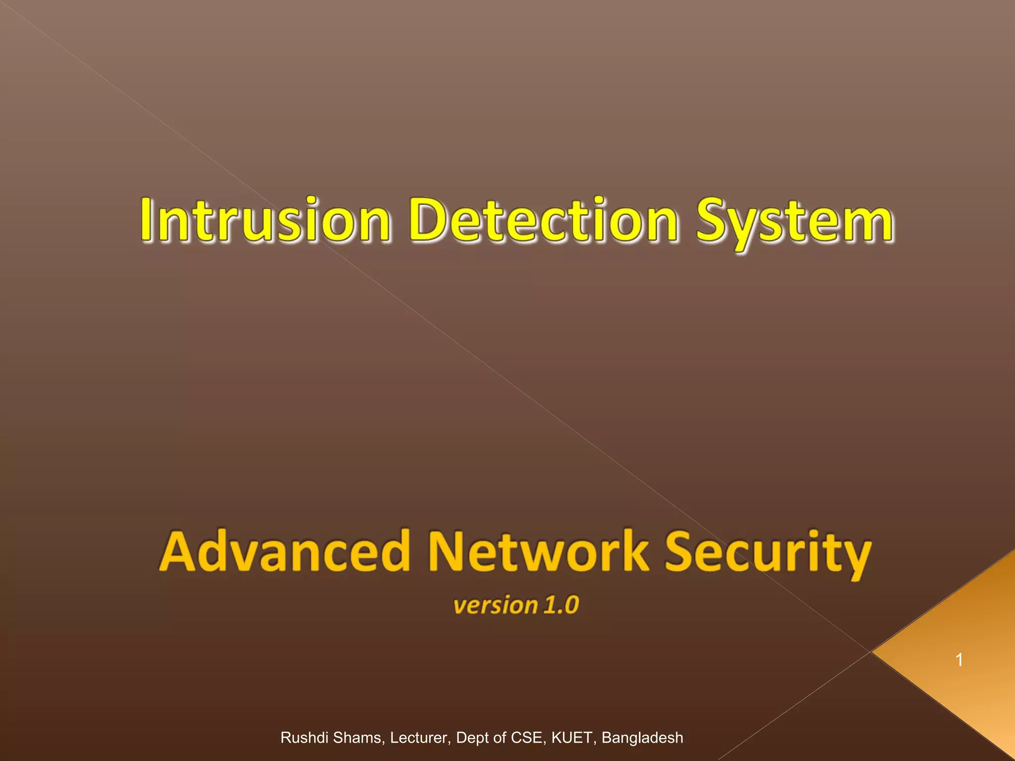 L2 Intrusion Detection System (IDS) | PPT