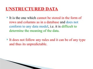 Notes on Types of Digital Data in Data Analytics | PPT